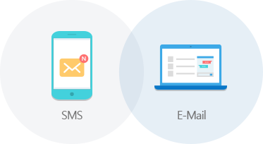 SMS,E-Mail